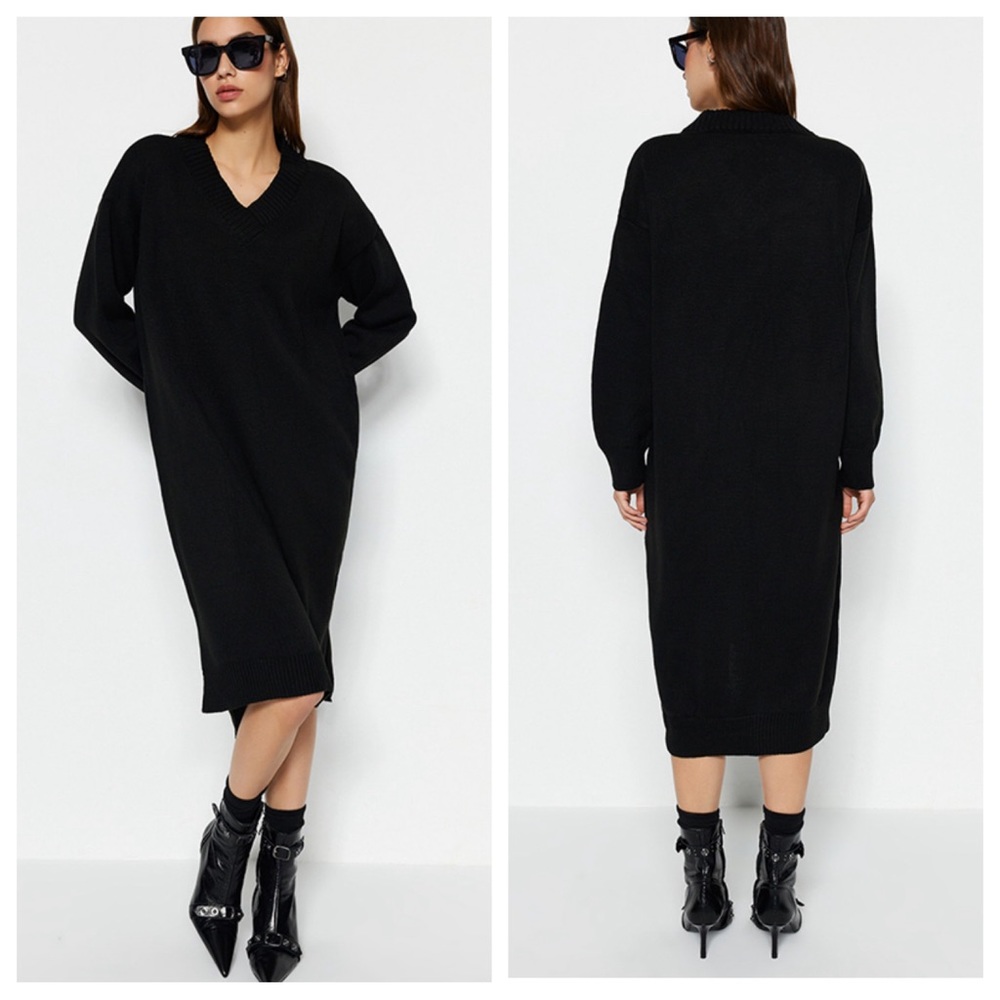 05 Fabulous Chic Oversize Sweater Dress
Knit acrylic great style